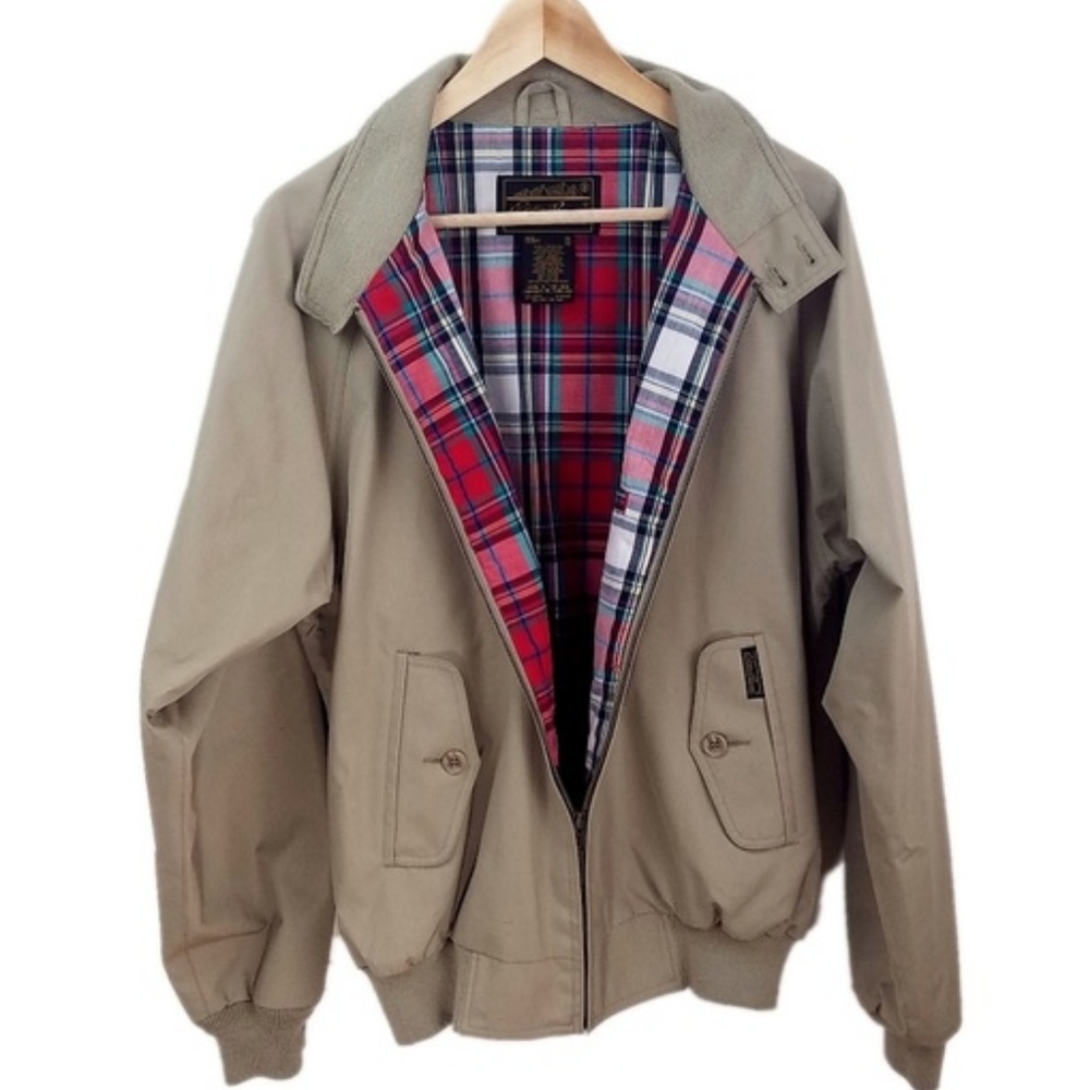 Vintage Eddie Bauer Plaid Harrington Dad Jacket